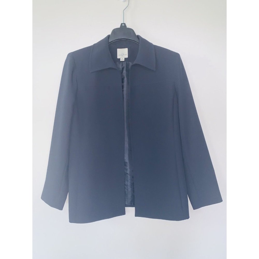 AK Anne Klein Womens Navy Blazer Career Jacket Size 10P